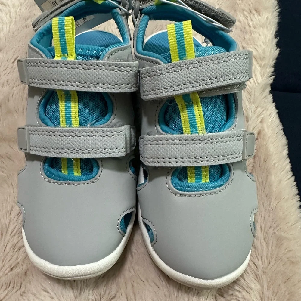 Gray and Blue Kids Shoes